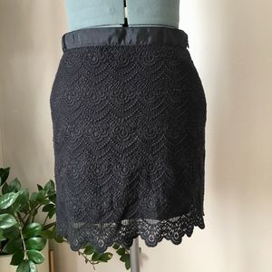 J. Crew Scallop Lace Mini Pencil Skirt